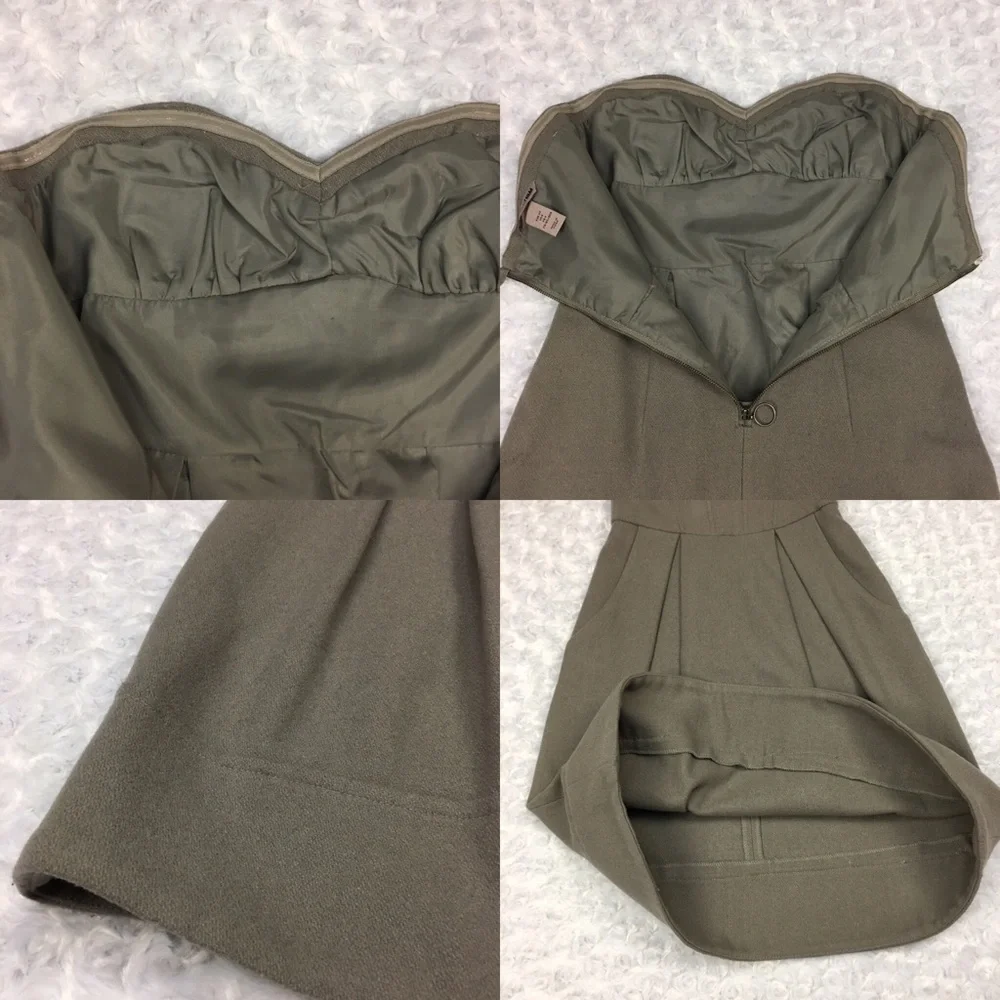 Sleeveless Strapless Pleated Dress w 2 pockets.‎ - Picture 4 of 8